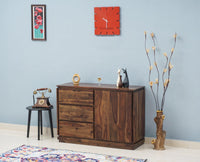 Panama Sheesham Wood Three Drawer one Door Sidebaord - Sideboard - Furniselan