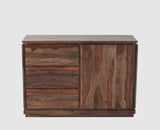 Panama Sheesham Wood Three Drawer one Door Sidebaord - Sideboard - Furniselan