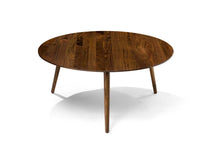 Pearl Solid Wood Round Coffee Table - Coffee Table - Furniselan - Teak-Finish