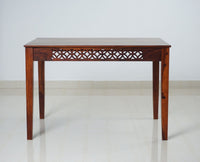 Perth Solid Wood 4 Seater Square Dining Table Set with 4 Chair for Dining Room - Dining Set - Furniselan - Maple-Finish