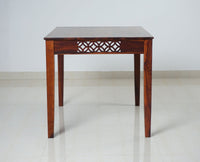 Perth Solid Wood 4 Seater Square Dining Table Set with 4 Chair for Dining Room - Dining Set - Furniselan - Maple-Finish