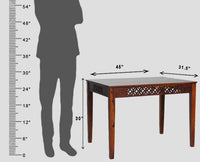 Perth Solid Wood 4 Seater Square Dining Table Set with 4 Chair for Dining Room - Dining Set - Furniselan - Maple-Finish