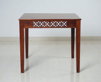 Perth Solid Wood 4 Seater Square Dining Table Set with 4 Chair for Dining Room - Dining Set - Furniselan - Maple-Finish