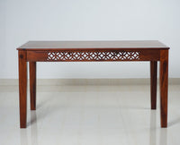 Perth Solid Wood 6 Seater Square Dining Table Set with 6 Chair for Dining Room - Dining Set - Furniselan - Maple-Finish