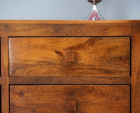 Portugal Solid Wood 6 Drawer Chest of Drawer - Chest of Drawer - Furniselan - Dark-Brown-Finish