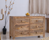 Portugal Solid Wood 6 Drawer Chest of Drawer
