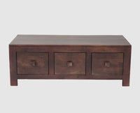 Portugal Solid Wood 6 Drawers Coffee Table - Coffee Table - Furniselan  - Grey-Finish