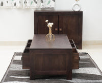 Portugal Solid Wood 6 Drawers Coffee Table - Coffee Table - Furniselan  - Grey-Finish