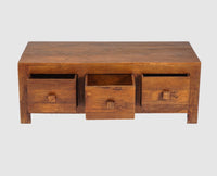 Portugal Solid Wood 6 Drawers Coffee Table - Coffee Table - Furniselan - Dark-Brown-Finish