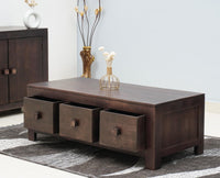 Portugal Solid Wood 6 Drawers Coffee Table - Coffee Table - Furniselan  - Grey-Finish