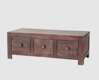 Portugal Solid Wood 6 Drawers Coffee Table - Coffee Table - Furniselan  - Grey-Finish