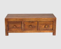 Portugal Solid Wood 6 Drawers Coffee Table - Coffee Table - Furniselan - Dark-Brown-Finish