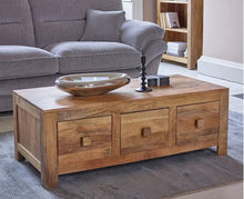 Portugal Solid Wood 6 Drawers Coffee Table