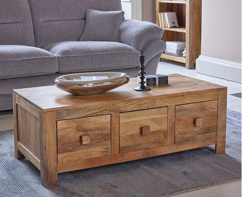 Portugal Solid Wood 6 Drawers Coffee Table - Coffee Table - Furniselan