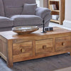 Portugal Solid Wood 6 Drawers Coffee Table - Coffee Table - Furniselan - Natural-Mango-Finish