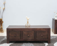 Portugal Solid Wood 6 Drawers Coffee Table - Coffee Table - Furniselan  - Grey-Finish