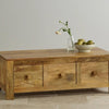 Portugal Solid Wood 6 Drawers Coffee Table - Coffee Table - Furniselan - Natural-Mango-Finish