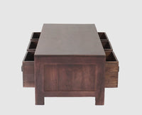 Portugal Solid Wood 6 Drawers Coffee Table - Coffee Table - Furniselan  - Grey-Finish