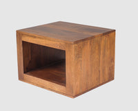 Portugal Solid Wood Coffee Table With Two Stool - Stools - Furniselan - Dark-Brown-Finish