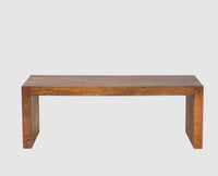 Portugal Solid Wood Coffee Table With Two Stool - Stools - Furniselan - Dark-Brown-Finish
