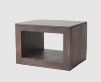 Portugal Solid Wood Coffee Table With Two Stool - Stools - Furniselan -  Grey-Finish