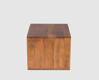 Portugal Solid Wood Coffee Table With Two Stool - Stools - Furniselan - Dark-Brown-Finish