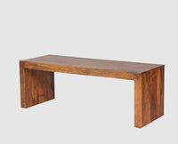 Portugal Solid Wood Coffee Table With Two Stool - Stools - Furniselan - Dark-Brown-Finish