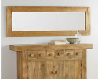 Portugal Solid Wood Mirror Frame - Dressers & Mirrors - Furniselan-Natural-Mango-Finish