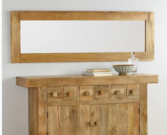 Portugal Solid Wood Mirror Frame - Dressers & Mirrors - Furniselan-Natural-Mango-Finish