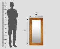 Portugal Solid Wood Mirror Frame - Dressers & Mirrors - Furniselan-Dark-Brown-Finish