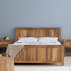 Portugal Solid Wood Queen Size Bed - King Size Bed - Furniselan-Natural-Mango-Finish