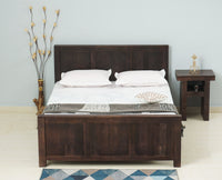 Portugal Solid Wood Queen Size Bed - King Size Bed - Furniselan-Grey-Finish