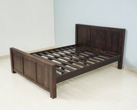 Portugal Solid Wood Queen Size Bed - King Size Bed - Furniselan-Grey-Finish