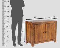 Portugal Solid Wood Two Door Cabinet - Cabinet - Furniselan