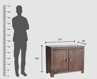 Portugal Solid Wood Two Door Cabinet - Cabinet - Furniselan