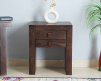 Portugal Solid Wood Two Drawer Bedside Table - Bedside Table - Furniselan-Grey-Finish
