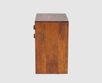 Portugal Solid Wood Two Drawer Bedside Table - Bedside Table - Furniselan-Dark-Brown-Finish