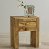 Portugal Solid Wood Two Drawer Bedside Table - Bedside Table - Furniselan-Natural-Mango-Finish