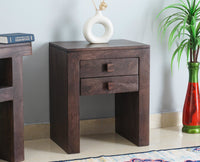 Portugal Solid Wood Two Drawer Bedside Table - Bedside Table - Furniselan-Grey-Finish