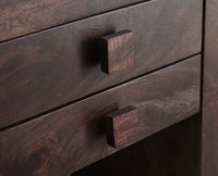 Portugal Solid Wood Two Drawer Bedside Table - Bedside Table - Furniselan-Grey-Finish