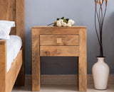 Portugal Solid Wood Two Drawer Bedside Table