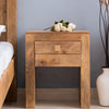 Portugal Solid Wood Two Drawer Bedside Table - Bedside Table - Furniselan-Natural-Mango-Finish