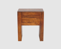 Portugal Solid Wood Two Drawer Bedside Table - Bedside Table - Furniselan-Dark-Brown-Finish