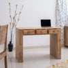 Portugal Solid Wood Two Drawer Console Table - Console Table - Furniselan - Natural-Mango-Finish