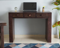 Portugal Solid Wood Two Drawer Console Table - Console Table - Furniselan - Grey-Finish