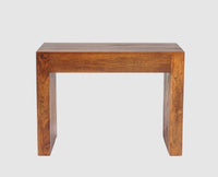 Portugal Solid Wood Two Drawer Console Table - Console Table - Furniselan - Dark-Brown-Finish