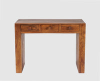Portugal Solid Wood Two Drawer Console Table - Console Table - Furniselan - Dark-Brown-Finish