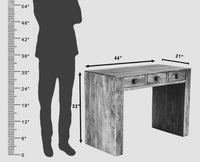 Portugal Solid Wood Two Drawer Console Table - Console Table - Furniselan - Natural-Mango-Finish