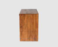Portugal Solid Wood Two Drawer Console Table - Console Table - Furniselan - Dark-Brown-Finish
