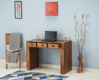 Portugal Solid Wood Two Drawer Console Table - Console Table - Furniselan - Dark-Brown-Finish